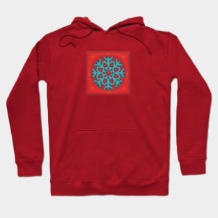 Blue plastic snowflake Hoodie